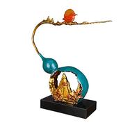 RLKHXBS Porch Decoration Copper Gourd Entryway Ornament Chinese Living Room Office Desktop Bogu Shelf Decorations Ornaments for The Home