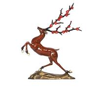RLKHXBS Porch Decoration Deer Color Copper Elk Living Room Entrance Office Creative Home Decorations Opening Housewarming Craft Ornaments for The Home(A)