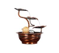 RLKHXBS Pure Copper Flowing Ornaments Office Desktop Landscape Fortune Water Wind Home Decorations Tabletop Fountain