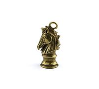 RLKHXBS Pure Copper Handmade Creative Chess Brass Twelve Horse Head Keychain Pendant, Car Key Accessory