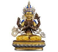 RLKHXBS Pure Copper Home Living Room Bedroom Porch Decoration Offering Meditation Buddha Statue Ornaments Buddhist Statues