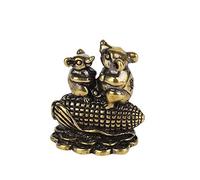 RLKHXBS Pure Copper Solid Ornament, Mascot, Corn Pair, Home Crafts