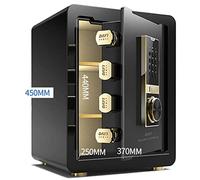 RLKHXBS s Digital Fingerprint Anti-Theft All-Steel s Office Filing Cabinet,Floor Mounted for Money Document Laptop Home Office 38x31x45cm, Gold, Three Layers (Black Three Layers)