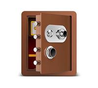 RLKHXBS s Door Locks Fire Resistant Steel Security Digital Money Steel Alloy Drop with Key Lock (Color : Brown)