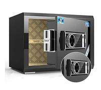 RLKHXBS s Electronic Home Office Fingerprint All-Steel Anti-Theft Deposit Home Small Cabinet s (Color : Black Size : 352525cm)