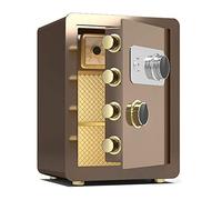RLKHXBS S Fireproof, Metal Mechanical Code Lock, Cabinet de trésorerie antivol de Grande capacité, Maison, étude, hôtel, Bureau, Salle financière, Hauteur 45 cm (Marron 38x32x45cm)