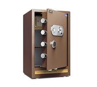 RLKHXBS s Heavy-Duty Steel, Fireproof and Anti-Theft Cabinet Storage, Double Protection by Mechanical Code Lock, Large Home Office Supplies (Color : Black) (Brown)