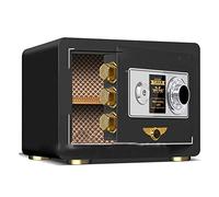 RLKHXBS S Home Steel Fireproof avec 2 Couches d'espace de Stockage, Petite Armoire de Bureau de 30 cm avec clé, Verrouillage mécanique, 3 Couleurs (Couleur: Or) (Noir)
