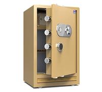 RLKHXBS s Large-Capacity Steel with Rollers at The Bottom, Metal Mechanical Code Lock, Fire-Proof and Anti-Theft Wall-Mounted, 70cm High (Color : Brown) (Gold)