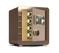 RLKHXBS S Mot de Passe d'empreinte Digitale électronique, Ignifroof and Antift Storage, Grand 40cm / 45cm Home Hotel Hotel Business Cabinet, Lourd 17 kg (Couleur: Noir, Taille: 45x38x32cm) (Marron