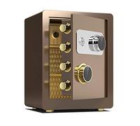 RLKHXBS S Petite Maison, Verrouillage de Code mécanique métallique, Ignifuge antivol, hôtels, Bureaux, banques, 4 Tailles (Couleur: Or, Taille: 35x30x30cm) (Marron 38x32x45cm)