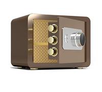 RLKHXBS s Small Wall-Mounted, Fire-Resistant Steel Cash Cabinet, s & Anti-Theft Storage for Valuables (Color : Gold, Size : 35x25x25cm) (Brown 35x25x25cm)