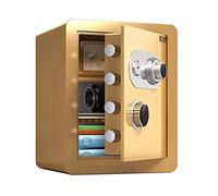 RLKHXBS s Solid Steel Small Electronic Depository Fireproof Waterproof s Home Office Use for Deposit Money Cash (Color : Gold)