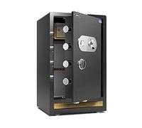 RLKHXBS S Verrouillage du Code mécanique, Armoire de Rangement Ignifroof and Antift S, Large Home Hotel Office Fichier Secret Cabinet, Acier Lourd, 60x39x32cm (Couleur: Or) (Noir)