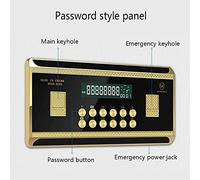 RLKHXBS SACES ， Moyen Digital Fireproof Construction en Acier sûr, Affichage LCD, clé de Remplacement d'urgence, Capacité de 16 litres 45cm Clé de Mot de Passe Boîte de Document Office Safe