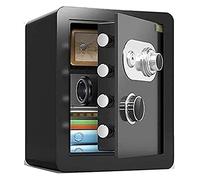 RLKHXBS Safe and Money Box, Safety Boxes for Cabinet Home Safes Fireproof Waterproof with Mechanical Combination Lock,Small Household Safe,Black