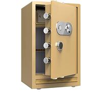 RLKHXBS Safe Fireproof Waterproof Large-Capacity Steel Container with Recessed Door, Jewelry Storage Cabinet for Home Office Cash Use S