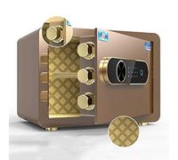 RLKHXBS Safe,Home Safe, Anti-Theft All-Steel Small Password Office Home Safe Fingerprint Password Bedside Table Bedside Wall Cabinet Cabinet Safes (Color : Brown)