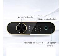 RLKHXBS Safe,Home Safe, Anti-Theft All-Steel Small Password Office Home Safe Fingerprint Password Bedside Table Bedside Wall Cabinet Cabinet Safes (Color : Gold)