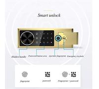 RLKHXBS Safe,Home Safe, Digital Safe Electronic Home Safe with Keypad, 13.7 x 9.8 x 9.8 inches, Gold (Color : Gold)