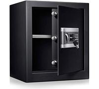 RLKHXBS Safe,Home Safe, Digital Safe, Large-Capacity Electronic Security File Cabinet, Steel Plate Material with Emergency Override Key, Hotel Business Jewelry Cash Storage