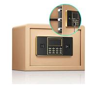 RLKHXBS Safe,Home Safe, Digital Security Safe Deposit with Electronic Keypad Lock and Key for Home Office Hotel Jewelry Passport Watches Cash Storage (Gold)