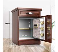 RLKHXBS Safe,Home Safe, Home Safe 60cm Drawer Solid Wood Bedside Table Small Safe Fingerprint Password Stealth Anti-Theft Cabinet Cabinet Safes (Color : White)
