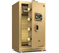 RLKHXBS Safe,Home Safe, Medium Home Password Large Safe Office Steel Security Cabinet Cabinet Safes (Color : Gold)