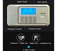 RLKHXBS Safe,Home Safe, Safes, 25cm Electronic Digital Password Safe Deposit with Double Alarm Small Home All Steel Lock for Storage Jewelry Valuables Passport ID Card