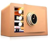 RLKHXBS Safe,Home Safe, Safes and Lock ES, Money Electronic Digital Safe, 36X30X26. 5Cm Biometric Fingerprint Home Steel Safe, for Office Hotel Cash, Gold