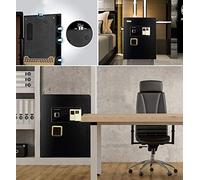 RLKHXBS Safe,Home Safe, Safes and Lock ES, Money Electronic Digital Safe, 36X32X45Cm Biometric Fingerprint Home Steel Safe, LED Display, for Office Hotel Cash