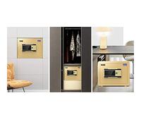 RLKHXBS Safe,Home Safe, Safes, Digital Security Safe Password Cash for Home Office Business Hotel Important Document Jewelry - Gold 35x25x25cm