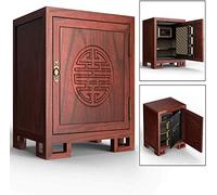 RLKHXBS Safe,Home Safe, Safes Home and Lock ES Household Small Solid Wood All-Steel Bedside Cabinet Invisible in-Wall Anti-Theft Semiconductor Fingerprint Password Deposit Office 60cm High