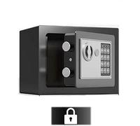RLKHXBS Safe,Home Safe, Safes Home and Lock ES Small Household Anti-Theft All-Steel Small Cash Drawer Password Used to Store Cash, Stocks, Real Estate Certificates, Black