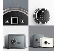 RLKHXBS Safe,Home Safe, Safes Wall Safes Electronic Home Safe with Medium Fingerprint Password Safe Office All Steel Security Cabinet 3c Certification