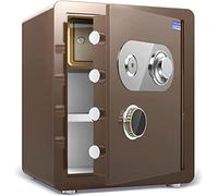 RLKHXBS Safe, Safety Home Office Cabinet Mechanical Password Lock Box Large Capacity,Brown