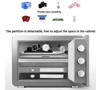 RLKHXBS Safe Wall Safes for Home,Home Mechanical Lock Safe, Closet Small Fire Safe, Anti-Theft Office File, with Key,Wall Safes (Black 25 * 35 * 25cm)