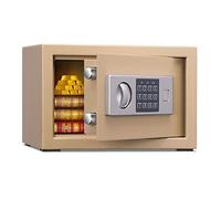 RLKHXBS Safes Anti-Fire Anti-Theft Electronic Digital Safe Steel Strong with Keypad,Manual Override Key Entry Protect Money,Laptop,Jewelry,Wall Safes (Gold 31x20x20cm)