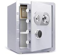 RLKHXBS Safes Household Mechanical Lock + Key Deposit Box High Security Steel Vault Anti-Theft Fireproof and Waterproof Electronic 38X33X45Cm