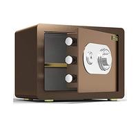 RLKHXBS Safes Mechanical Steel, Fireproof, Waterproof, Anti-Theft and Safety Cabinet, Home/Hotel/Office, Easy to Use,Wall Safes (Brown 30x38x30cm)