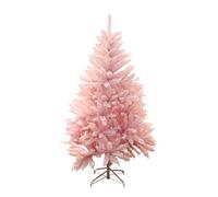 RLKHXBS Sapin de Noël Rose, pin en PVC en matériau Artificiel avec Support en métal, décoration de Noël à charnière, Arbre Nu Facile à Assembler, 2,1 m (6,8 Pieds) Le Nouveau