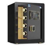 RLKHXBS Security Safes and Lock Money Box Safety Boxes for Home Digital Steel Alloy Drop Safe Includes Keys