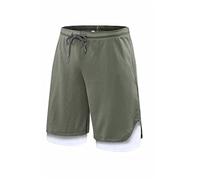 RLKHXBS Shorts Men Sport Running Shorts 2 in 1 Compress Jogging Fitness Racing Shorts Training Track Athletics
