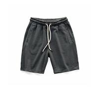RLKHXBS Shorts Men's Summer Pants Shorts Men's Pull Ash Knitting Loose Sport Beach Pants M-3XL