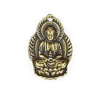 RLKHXBS Solid Pure Copper Ancestor Handle, Shakyamuni Buddha Pendant, Antique Brass Ware