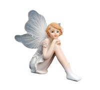 RLKHXBS Statue de fée en résine, Artisanat, œuvre d'art, Sculpture de Collection, Ornement pour Pendaison de crémaillère, Centre de Table, Chambre à Coucher, Bureau, Mains sur Le Visage