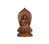 RLKHXBS Statue de méditation en cuivre Ornement Zen Bouddha Sculpture décoration intérieure du de Maison Art déco Statues bouddhistes