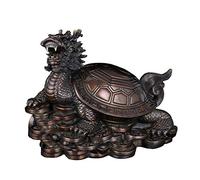RLKHXBS Statue Stunning Home Garden Ornament Decoration, Dong 1pcs Pure Copper Chinese Dragon Turtle Lucky Desk Ornaments, Vintage Brass Auspicious Animal Sculpture, Miniatures Figurines Feng Shui