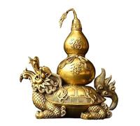 RLKHXBS Statues Brass Metal Dragon Turtle Gourd Ornaments Home Decor Hotel Cashier Wealth Feng Shui Sculpture Desktop Figurines(L) (One Color M)