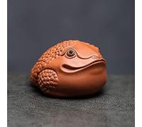 RLKHXBS Statut de Table Statue en Argile Violet Tea Pet de Compagnie Or Crapaud Statue Artisanat Ornements de thé Ensemble de thé de thé Accessoires décoration de décoration